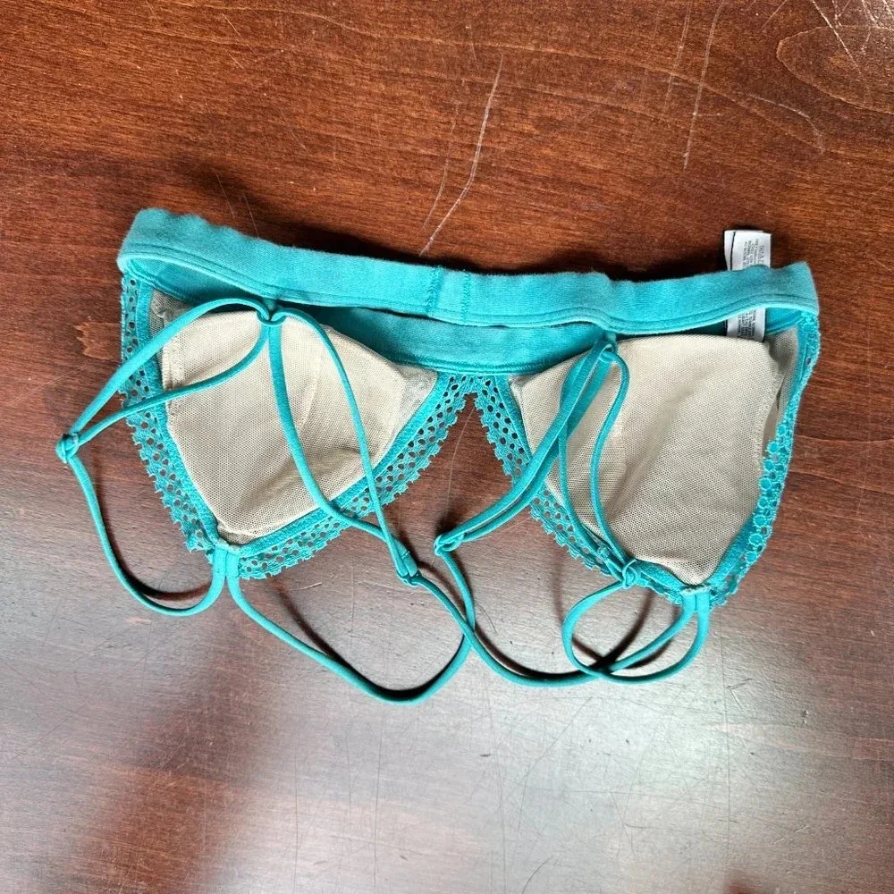 Set of 2 VICTORIA'S SECRET Strappy Lace Bra Bralette - XS